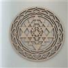 11 "Sri Yantra Wood Wall Art Regalo spirituale Griglia di cristallo per