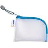 HERMA 20247 Custodia da viaggio con cerniera A7, trasparente (14 x 10 cm), piccola tasca trasparente con cerniera per cellulare, cavo di ricarica, cosmetici, penne, chiavi, beauty case in blu
