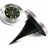 8X DISK LIGHTS PANNELLO SOLARE DA GIARDINO LED SENSORE CREPUSCOLARE FARETTO