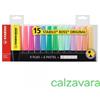 STABILO Deskset 15 Evidenziatori Boss 9 Colori Fluo + 6 Pastel Stabilo