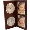 PORTAFOTO OROLOGIO TERMOMETRO PORTA FOTO IN LEGNO APERTO CM 12 X 16