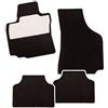 CarFashion 270412 Colori DL4 Nero | Tappetini Auto Protezione Antiscivolo | Bianco Lucido kettelung | Auto Set Tappetini Senza Matte Titolare