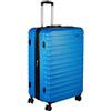 Amazon Basics Valigia Rigida Piccola - Bagaglio a Mano Espandibile ABS con 4 Ruote Doppie Girevoli - Resistente ai Graffi e Leggera - 55 x 37,5 x 25,5cm - Blu Navy