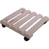 Generico Carrello portavaso porta vaso vasi fioriera con ruote in abete 36x36 cm.