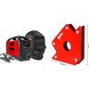 Telwin 815861 Force 125 Saldatrice Inverter ad Elettrodo Completa di Maschera, 230 V, Rosso, Force 125 + maschera & 802583 Posizionatore Magnetico per Saldature, 0.1 V, Rosso, 23 kg max
