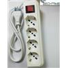 Leovin MULTIPRESA UNIVERSALE CIABATTA 4 SLOT PRESA SHUKO BIVALENTE CON INTERRUTTORE