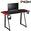 NGM SCRIVANIA GAMING TAVOLO PC COMPUTER ACCIAIO UFFICIO CAMERA CONSOLE CARBONIO NERA