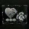 DlmBomboniere 26202 Bomboniere 6pezzi Icona in Vetro con Piastra Cuore e Farfalla in Cristallo