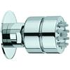 bossini SOFFIONE DOCCIA LATERALE TONDO IN OTTONE CROMATO EFFETTO GETTO PIOGGIA BOI00137
