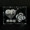 DlmBomboniere 26207 Bomboniere 6pezzi Icona in Vetro con Piastra Cuore e Farfalla in Cristallo