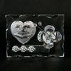DlmBomboniere 26209 Bomboniere 6pezzi Icona in Vetro con Piastra Cuore e Farfalla in Cristallo