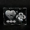 DlmBomboniere 26203 Bomboniere 6pezzi Icona in Vetro con Piastra Cuore e Farfalla in Cristallo
