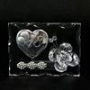 DlmBomboniere 26208 Bomboniere 6pezzi Icona in Vetro con Piastra Cuore e Farfalla in Cristallo
