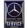 Nostalgic-Art Targhe Vintage, Mercedes Benz - Service - Idea Regalo per Accessori per Auto, in Metallo, Design retrò per Decorazione, 30 x 40 cm