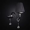Mondoluce Applique in cristallo nero e trasparente a 1 luce BGA 2128/a1 design swarovsky