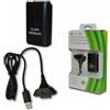 X-360 KIT PLAY AND CHARGE COMPATIBILE PER XBOX 360 RICARICABILE 4800MAH CAVO USB