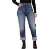 G-star Tedie Ultra-high Waist Straight Turn Up Raw Edge Ankle Jeans Blu 23 / 32 Donna