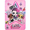 LOL Surprise Coperta Plaid 100x150cm in Polar Fleece Blanket Rock Pink