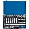 Draper 43647 - Set di bussole a 6 Punte 1/2'' con Cassetta di Metallo, 31 Pezzi