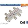 SIGNAL RIPARTITORE SPLITTER SEGNALE TV SATELLITARE 1 INGRESSO 4 USCITE