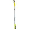 Ryobi RY18PLA‑0 Potatore Svettatoio Troncarami Telescopico 18V ONE+™, Asta Telescopica 1,9-2,7 m, Testina Pivotante 150°, Solo Corpo Macchina, Tracolla Inclusa