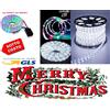 TUBO LUMINOSO 10 metri LUCI LED BIANCO GHIACCIO NATALE MULTICOLORE 8 giochi luce