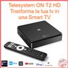 TELE System Decoder Digitale Terrestre DVB-T2 WiFi Telesystem ON T2 HD 1080p HEVC 10 bit TV
