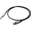 Proel BULK200LU10 Cavo audio con Jack Mono 6.3 mm a Cannon XLR 3F Femmina 10mt