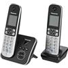 Panasonic Kx-tg6822gb Wireless Landline Phone 2 Units Argento