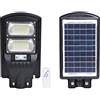 UppyTech Faro led lampione stradale 120W pannello solare sensore movimento crepuscolare