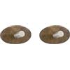 WENKO 2 Ganci Adesivi Wenko Ovali Appendiabiti Bagno Cucina Acciaio Inox Bamboo