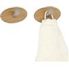 WENKO 2 Ganci Adesivi Wenko Ovali Appendiabiti Bagno Cucina Acciaio Inox Bamboo