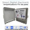 SERIE PRO Amplificatore antenna TV da palo 2 ingressi UHF-UHF 40 dB regolabile filtro 5G