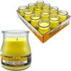 Lumar SET 12 CANDELE PROFUMEATE in VASETTO VETRO BANANA AMBIENTE 7X5,5 CM ESTATE
