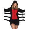 LEG AVENUE 8 X Cozy Spider, Donna Carnevale Costume Di Carnevale nero Größe: 1XL/2XL (EUR 46-50)