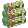Domopak Spazzy Sacchi Nettezza Saccoverde Avvolgi & Chiudi 100% Riciclato Da Post-Consumo - Casalingo 40 Lt - Verde - 5 Confezioni Da 20 Pezzi - 1350 g