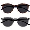 OPULIZE Met 2 Pacco Grande Uomo Donna Grigio Chiaro Nero Braccia Lettori Sole Occhiali Da Lettura UV400 SS60-7C +3,50