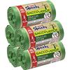 Domopak Spazzy Sacchi Nettezza Saccoverde Avvolgi e Chiudi 100 percento Riciclato da Post-Consumo - Casalingo 28 Lt - Verde - 5 Confezioni Da 20 Pezzi, 20 Unità (Confezione da 5)