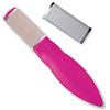 CREDO POP ART - Grattugia per calli con superficie in acciaio INOX, colore: rosa