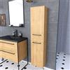 AURLANE PACM103 Colonna Bagno, Nero/Chêne Brun