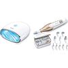 Beurer MP 48 Fornetto Asciuga Unghie per Gel LED/UV & Set manicure/pedicure MP 64, set elettrico per la cura delle unghie con batteria, 10 accessori per la cura delle unghie per mani e piedi belli