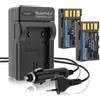Blumax 2x Batteria Blumax + caricatore casa/auto per JVC GZ-HD6,GZ-HD6EK,GZ-HD6EX