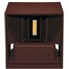 LIFE APPLIQUE a LED Quadrato,IP54,220Vac,7W,LUCE 4000K, 600LM, RA80, 100x100mm, BROWN