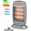 Kooper STUFA ELETTRICA ROTANTE BASSO CONSUMO 3 ELEMENTI A QUARZO 400 800 1200W