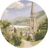 Heritage Crafts Heritage JCLV288-A - Kit per punto croce, motivo: villaggio sul lago (A), 25,5 cm