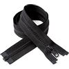 IPEA Cerniera Lampo misura #5 - Varie Lunghezze - 2 pezzi - Due Cerniere Divisibili per Abbagliamento Arredamento Cucito Giacche - Zip - Lunga 50 cm - Larghezza 30 mm - Colore Nero