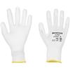 Honeywell 2132255-08 First Guanti in PU, 100% nylon lavorato a maglia, bianco, rivestimento in PU sul palmo e sulle dita, taglia 8 (10 paia)