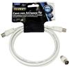 GBC Cavo Antenna Tv Spina/presa Bianco 1,5 Mt +adattat GBC 58388120 Cavo Antenna Tv