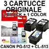 Canon KIT PROMO Canon PG-512 + CL-513 ORIGINALE cartucce 2 NERO + 1 COLORE MP495 MX410