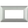 BTICINO Placca Matix 4 Moduli Silver BTICINO AM4804MSL Placca Matix 4 Moduli Silver